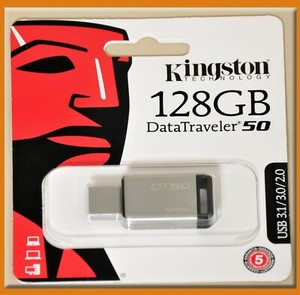 3.0 Flash Pen Drive DT50//128GB Kingston 128GB USB DataTraveler 50 128G USB 3.1