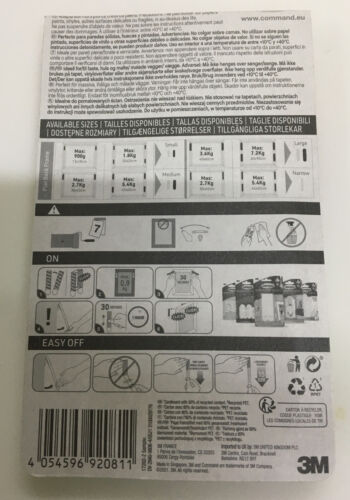 #3M Command - Small Picture Hanging Strips - 17202, 0.9kg free postage - Picture 2 of 3