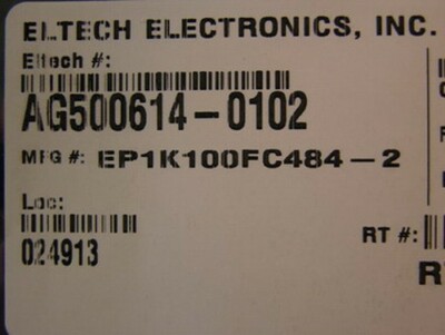 1 ALTERA EP1K100FC484-2 Programmable Logic SOPC IC 