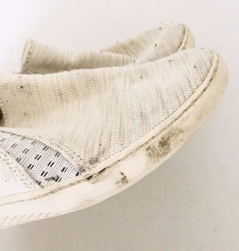 Zueco mocasines sin cordones Baretraps para mujer talla 6 blanco tejido plano - Imagen 6 de 7