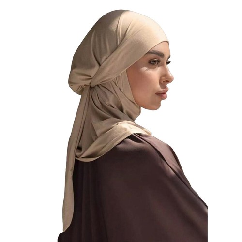 Instant Hijab Women Pre-Tied Scarf Wrap Shawl Caps Muslim Turban Headscarf Cover - Picture 9 of 23