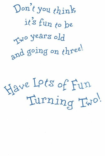 Happy 2nd Birthday Puppy In Overalls & Sailor Hat Hallmark Greeting Card - Picture 2 of 3