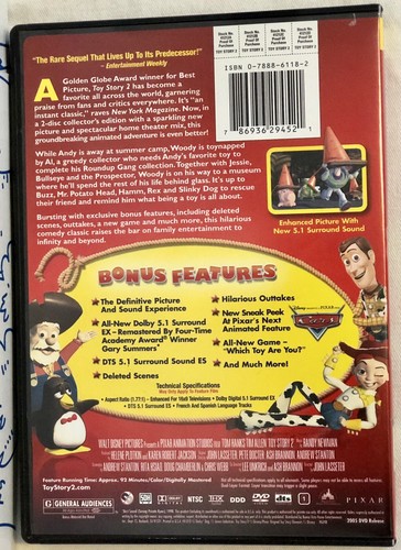 Disney Toy Story 2 DVD 2 Disc Set Special Edition Kids Pixar Movie Children’s - Picture 6 of 12