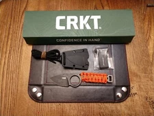 CRKT Tailbone Knife 2.13" 8Cr13mov Blade Machine Chain & Paracord Handle &Sheath