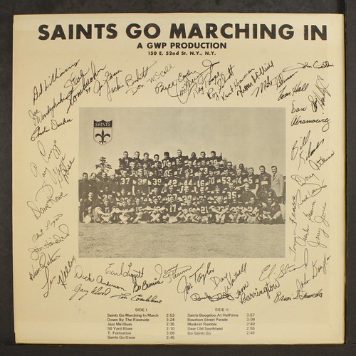 NEW ORLEANS SAINTS: saints go marching in GWP 12" LP 33 RPM - Afbeelding 2 van 2