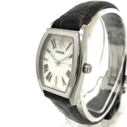SEIKO 4J81-0AE0 CREDOR aqua Quartz Wristwatch Watch Wristwatch SS Silver - Foto 2 di 14