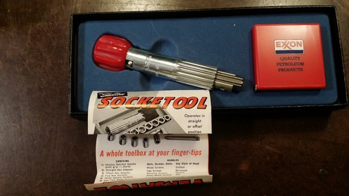 VINTAGE SHELTON SOCKET TOOL WITH EXXON TAPE MEASURE FREE SHIPPING