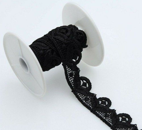 2CM Wide 2 M  Beautiful Rose Shape Lace Trim Colors Guipure Embellishing Sewing  - Picture 22 of 49