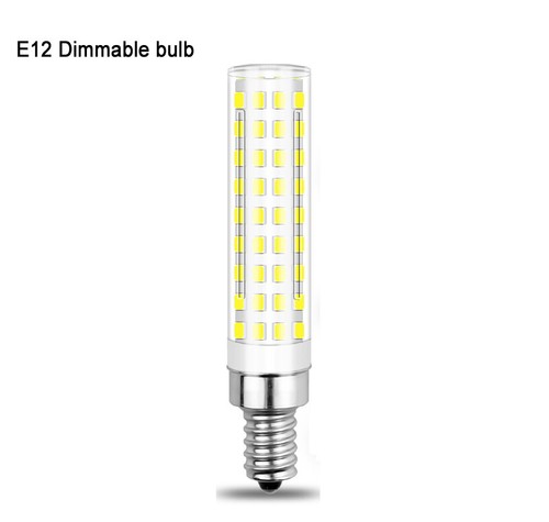 E12 Candelabra LED Bulb Dimmable 10W 120V 1100LM 96-2835 Ceramics Light T2896F60