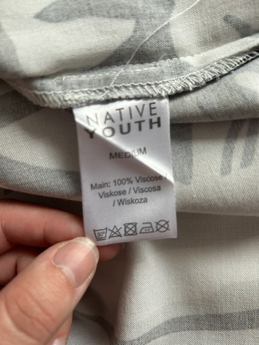 Native Youth Ladies Dress Size M (see measurements) White Long Short Sleeve - 第 8/8 張圖片
