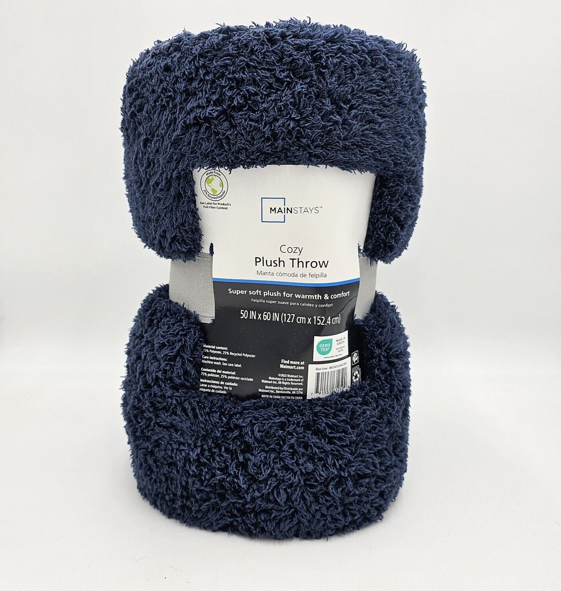 Mainstays Cozy Plush Throw Blanket Warm Comfortable Blue Size 50 In X 60 In eBay
