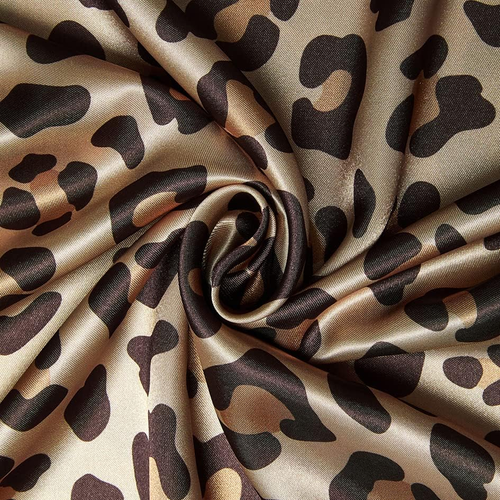 Satin Body Pillow Case for Hair and Skin, Gold Leopard Printed Silk Satin Body - Picture 4 of 12