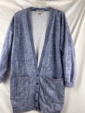 Casual Isle Cardigan Sweater Men  s L Blue Button Dad Grandpa Size L