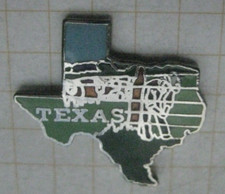 TEXAS / USA / MAPA .................. Przypinka miast i krajów (246a)