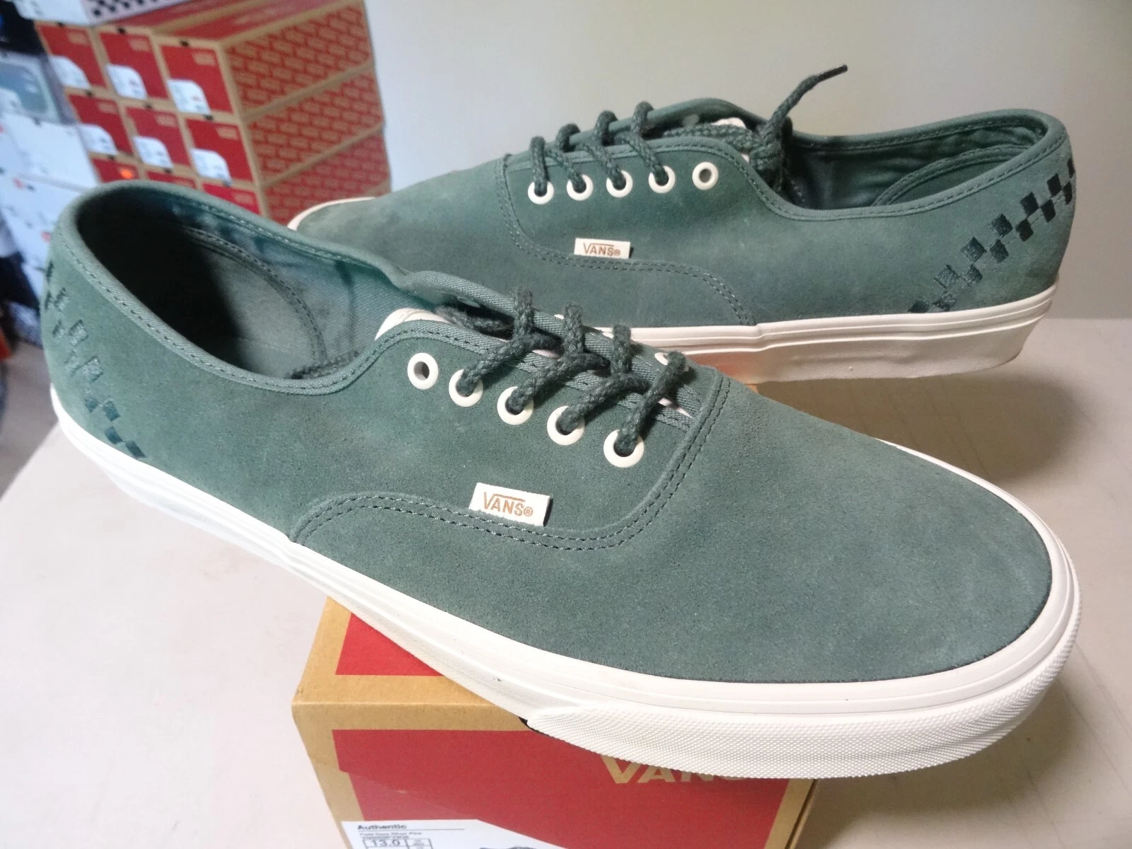SCARPE DA SKATE VANS Authentic + Field Daze + Silver Pine taglia 13 da uomo vn0009pv9q6
