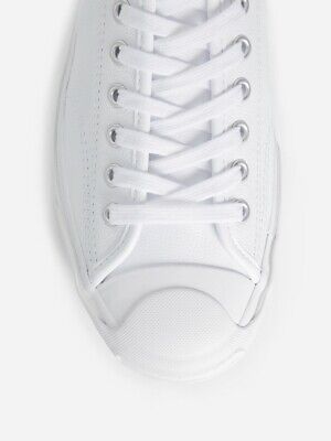 Converse Jack Purcell OX White Leather Low Top Sneaker Shoe Converse Jack Purcell OX White Leather Low Top Sneaker Shoe