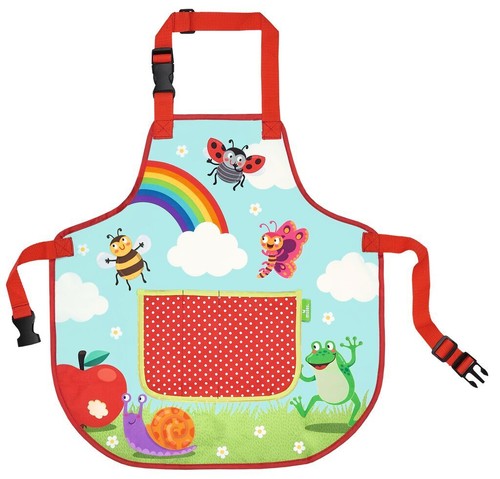 Mariquitas Unisex Infantil Delantal Arco Iris Impermeable para 3-6 Años - Imagen 2 de 4