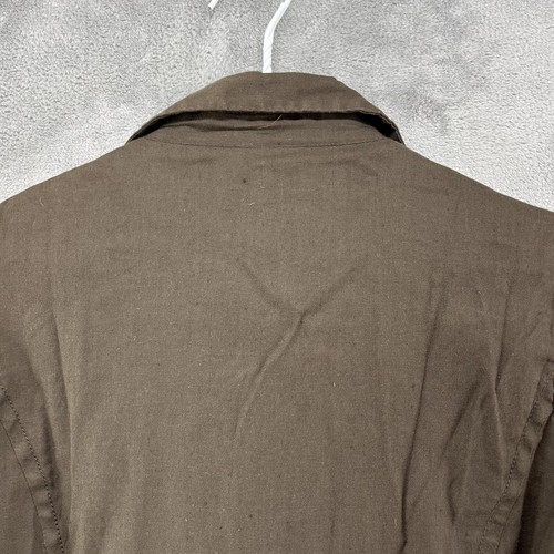 Banana Republic Jacket Women 8 Brown Linen Pockets Designer Preppy - Picture 17 of 18