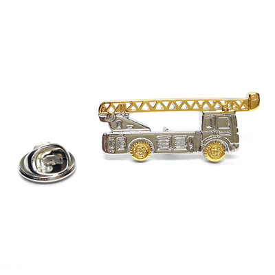 Lorry Mounted Crane LAPEL PIN BADGE Driver Cherry Picker Worker Birthday Present