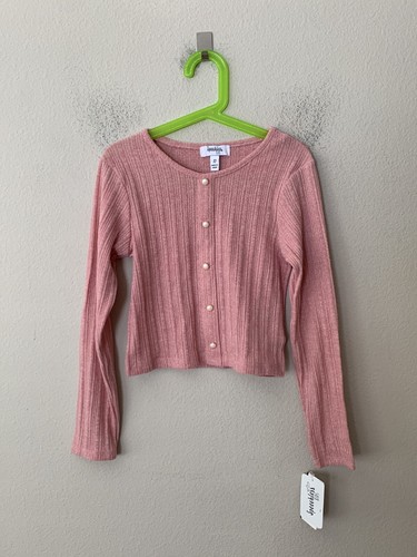 NWT! Speechless Kids Girls Sz 12 Long Sleeves Pullover Knit Faux Cardigan Top - Picture 1 of 6