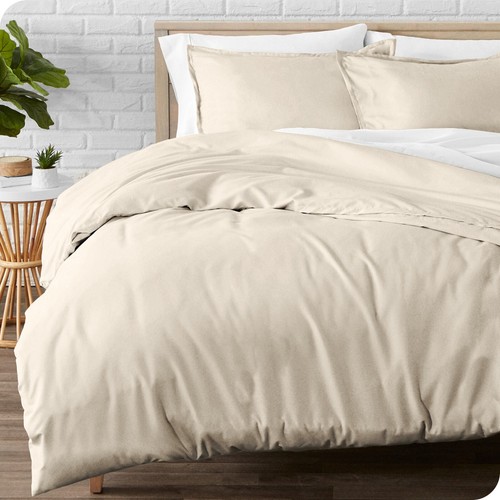 Bare Home Flannel Duvet Cover & Sham Set - 100% Cotton - Double Brushed - Picture 51 of 65