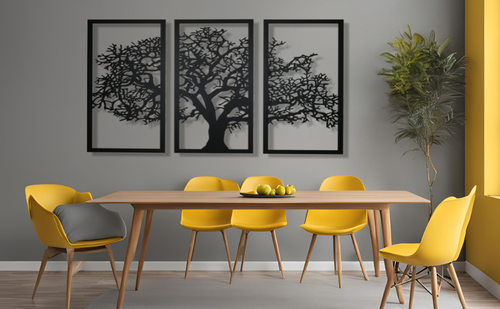 Lebensbaum Baum des Lebens Holz Deko Wanddeko Wallart Dekoration Lebensblume - Bild 19 von 23