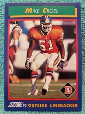 1992 SCORE MIKE CROEL #66 DENVER BRONCOS 