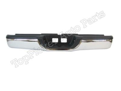 For 2000-2006 Tundra Std Bed Rear Step Bumper Face Bar Chrome + Top Lower Pads