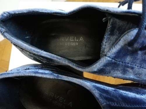 Creeper Shoes Carvela Kurt Geiger Blue Velvet 37 UK4 US6 Platform Plateau - Bild 8 von 9