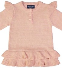 ANDY & EVAN Girls AGST44157-PK RUFFLE SHIMMER Rose Quartz SWEATER -  9-12 mos