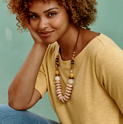 J.Jill ~ NEW Set: Lush Gardens Mixed-Materials Necklace & Earrings ~ NWT(1W6) - Picture 5 of 5