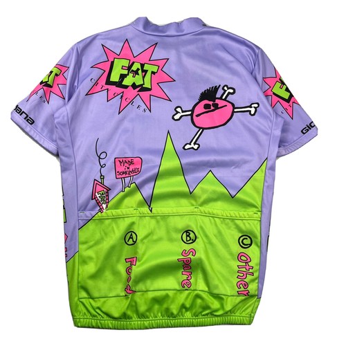 Vintage 90s Giordana Cycling Jersey Yo Eddy Team Chance Fat City Large - Picture 6 of 9