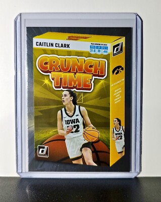 Caitlin Clark 2024 Silver Foil Panini Donruss Crunch Time #SS-CT2 Iowa Hawkeyes