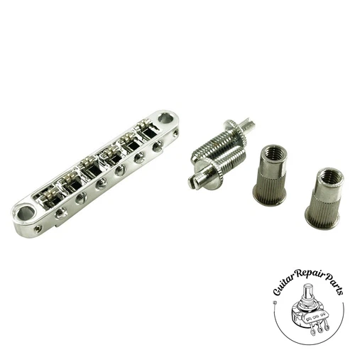 TonePros TPFR-C Locking Nashville Tune-O-Matic Roller Bridge, Metric Posts -