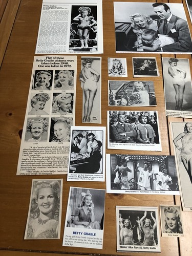 BETTY GRABLE - Lote surtido de recortes - Imagen 2 de 4