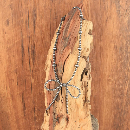 Navajo Pearl Bow Necklace Western Jewelry for Women Cowgirl Turquoise Necklaces - Afbeelding 6 van 12