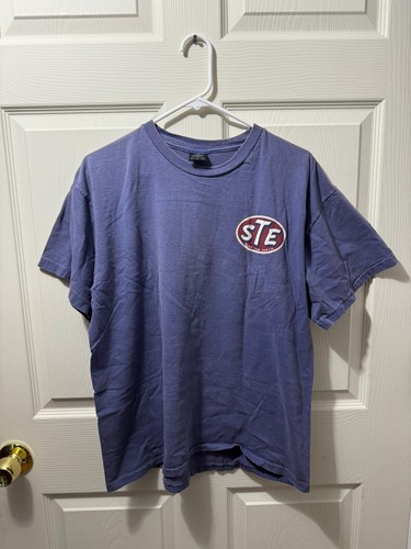 Surf The Earth T-Shirt Men's Large PurpleCrew Neck Short Sleeve vintage 90s - Picture 1 of 4