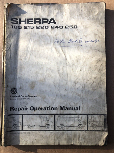 LEYLAND SHERPA 185 215 220 240 250 ORIGINAL OXFORD MADE WERKSTATTHANDBUCH