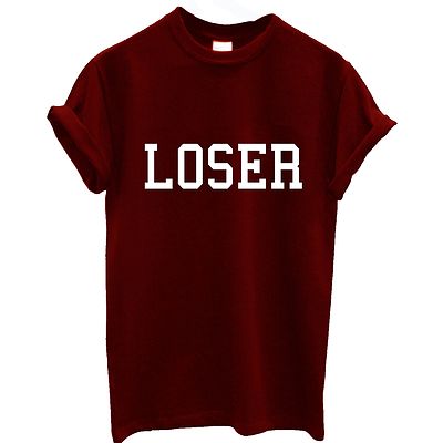 LOSER t shirt top wasted youth hipster SWAG indie geek nerd shop baggy dop