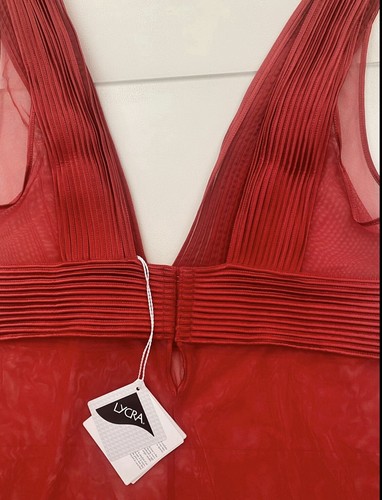 La Perla, rotes Seide Peignoir + Tanga, L - Bild 12 von 12
