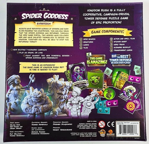 Lucky Duck Games Kingdom Rush: Rift in Time - Expansión Spider Goddess - SELLADO - Imagen 2 de 4
