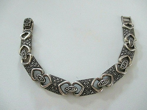 SILBER ARMBAND ° 925 / 1000 ° Silberschmuck ° MARKASIT STEINE ° - Bild 5 von 12