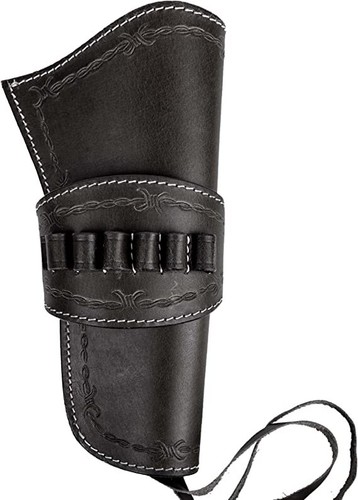 22/45/38/357 CAL TOOLED AMMO HOLSTER GUN DROP LOOP LEATHER WESTERN FAST DRAW RIG - Picture 30 of 42