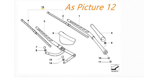 NEW Front Pair Windshield Wiper Blades For 2004-2010 BMW 6 Series E63 E64 M6 - Picture 5 of 9