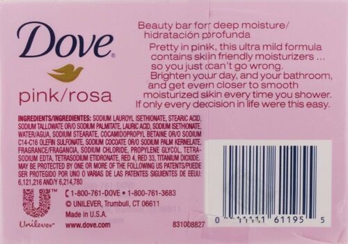 Dove Beauty Bar Soap Pink Deep Moisturizer Soft Smooth Strahlende Haut Mild 2ct - Bild 7 von 12
