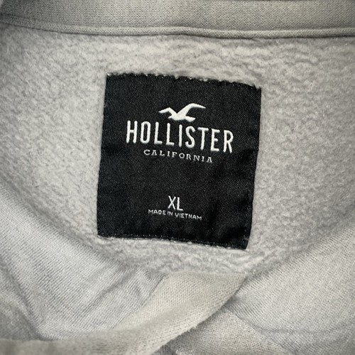 Hollister Sweatshirt grau Pullover Hoodie Herren XL bestickt Spruch weich - Bild 5 von 12