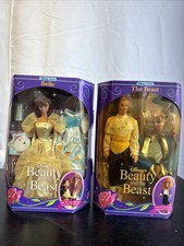 1991 Disney Belle & The Beast "Beauty and the Beast" Mattel 2433 2436 NIB