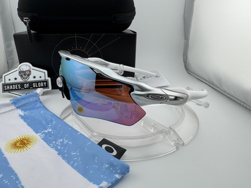 OAKLEY RADAR EV PATH CUSTOM SILVER PRIZM SNOW SAPPHIRE IRIDIUM SUNGLASSES NEW - Picture 4 of 13