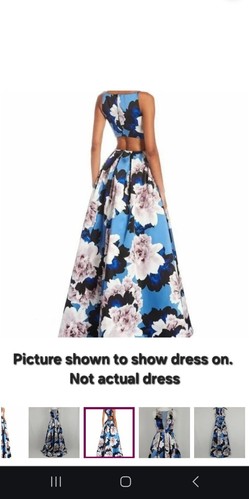 👗NEW with Tags Floral Gown 3 Layers Prom Dance Pageant👑 - Picture 5 of 9