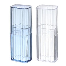 2X Cotton Swab Holder with Lid Portable Qtip Holder Travel Case Cotton Swab Jar